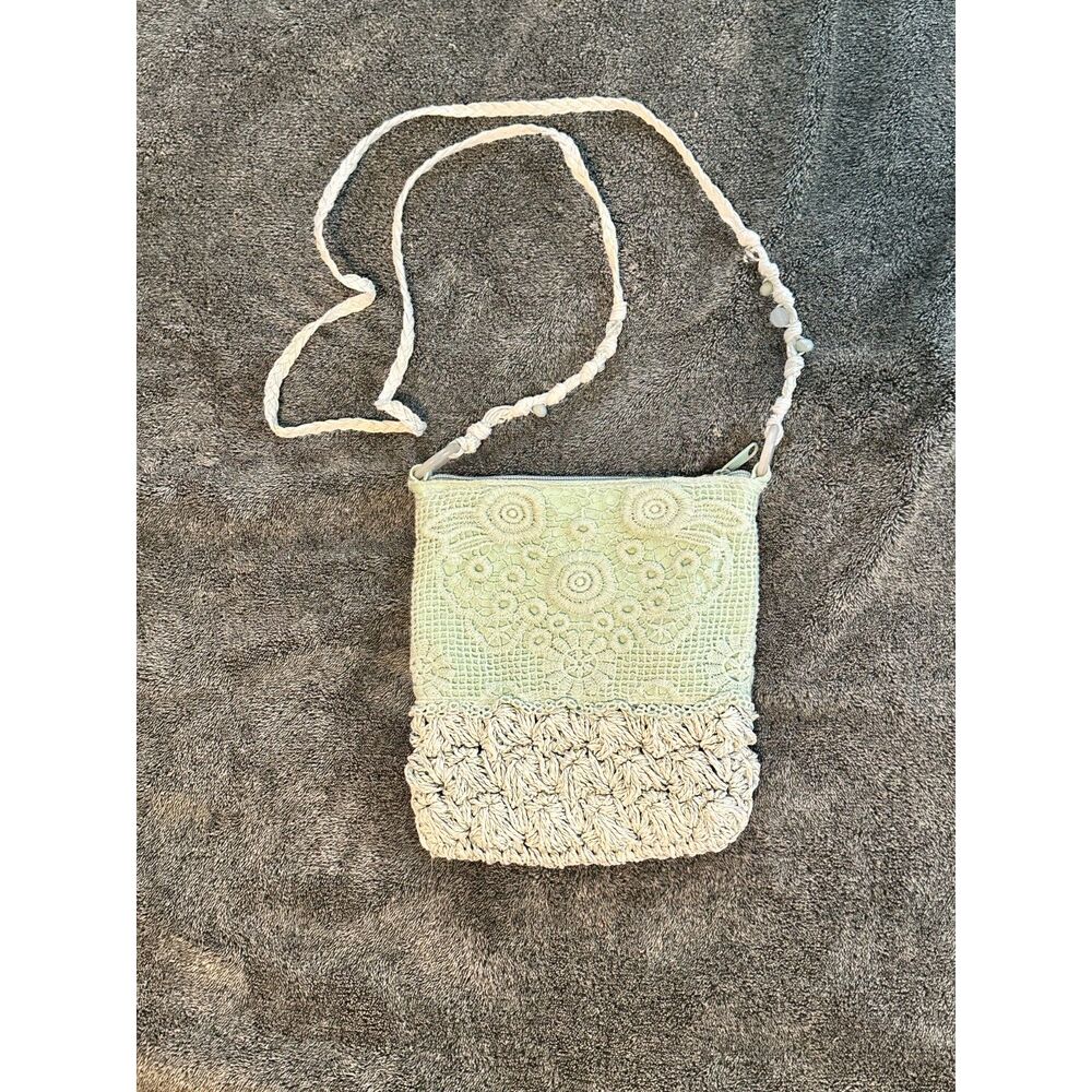Vintage Cappelli Straworld Crochet Crossbody Bag
